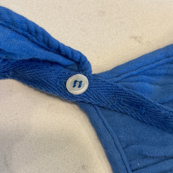 Xirena Rumer Tired Cotton Gauze Flutter Sleeve Pocket Midri Dress Blue S… - Picture 7 of 10